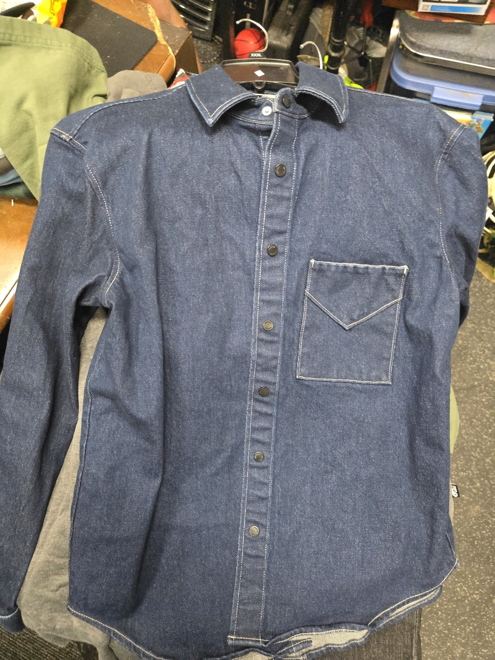 Hudson Camden Denim Button-Down Shirt Blue Small